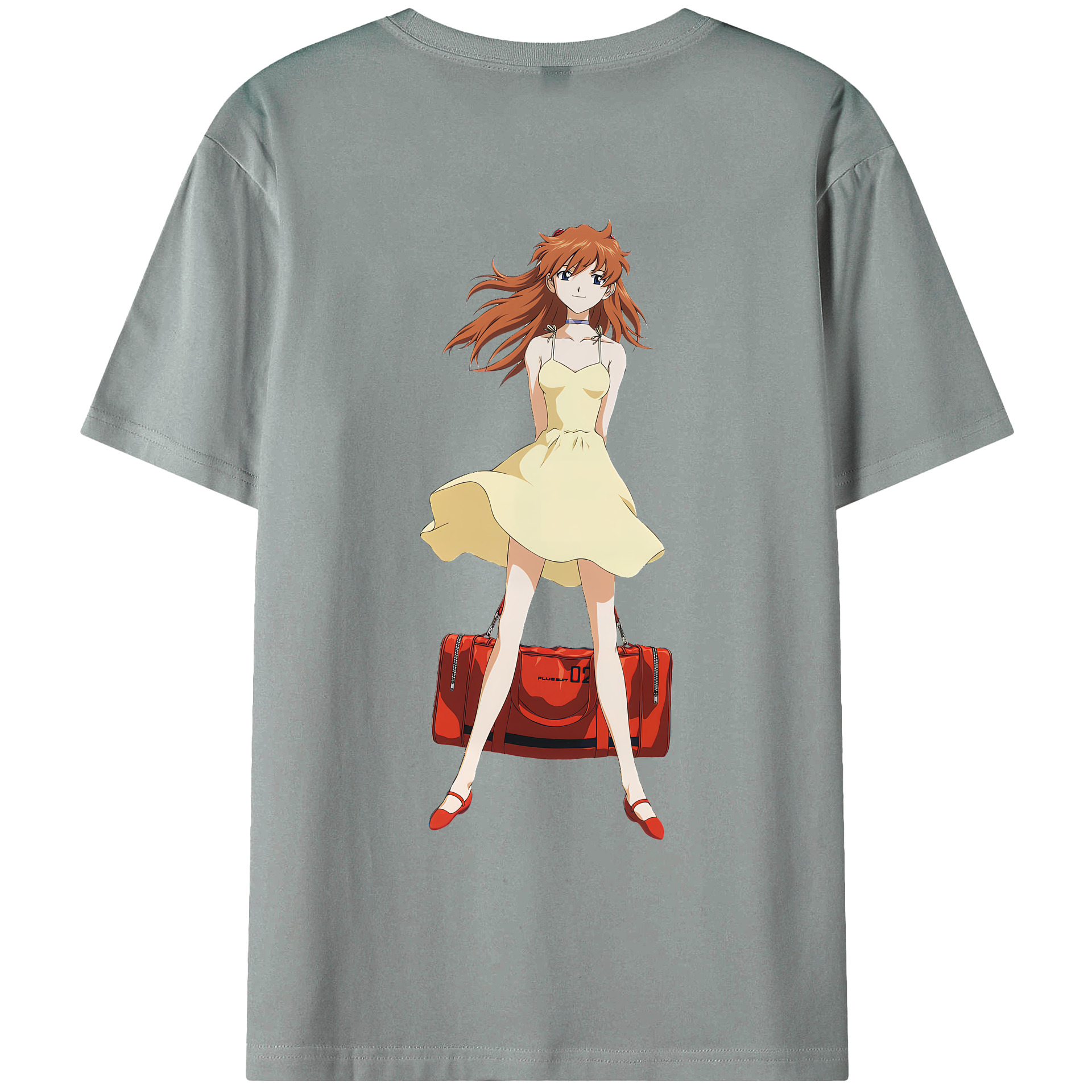 （画像用） EVA 新世紀エヴァンゲリオン 綿100％ メンズ半袖Tシャツ（バックプリント） 通気性